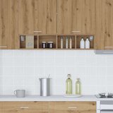 vidaXL Viseča omarica s polico Riga Umetni hrast 20 x 29,5 x 100 cm | Shoptok.si