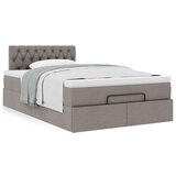 vidaXL otomanski okvir kreveta s madraca smeđesivi 120x190 cm tkanine | shoptok.hr
