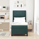  Krevet s opruga kutije Tamnozelena 80 x 200 cm Baršun | shoptok.hr