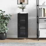 vidaXL Komoda crna 34 5 x 34 x 90 cm od konstruiranog drva Cijene