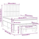  box spring s madracem crni 120 x 190 cm od tkanine | shoptok.hr