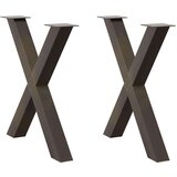 vidaXL Noge jedilne mize v obliki črke X 2 kosa 80x(72-73) cm jeklo | Shoptok.si