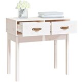  Konzolni stol bijeli 76 5 x 40 x 75 cm od masivne borovine | shoptok.hr