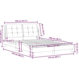 vidaXL Posteljni okvir z vzglavjem kapučino 120x200 cm umetno usnje, (21111353) | Shoptok.si