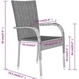  5-dijelni vrtni blagovaonski set smeđe-crni | shoptok.hr