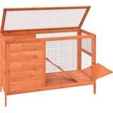  Kavez za zečeve smeđi 103 x 44 x 69,5 cm od masivne borovine | shoptok.hr