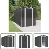  The Living Store Vrtna lopa antracitna 192x357x223 cm pocinkano jeklo - Vrtna Lopa, (21745153) Cene