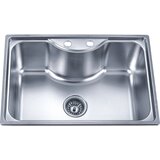 Inter Ceramic ugadna Sudopera Alpaka, Pravougaona, Otvor Za Sifon 11 cm, Sifon 3, Hrom u