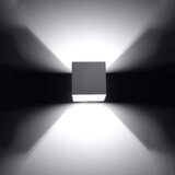  Stenska svetilka QUAD 1 siva, (21347272) | Shoptok.si