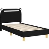  Otroški posteljni okvir z vznožjem Črna 80 x 160 cm blago, (5000104705) | Shoptok.si
