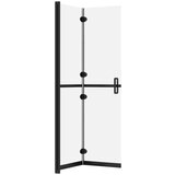 vidaXL Sklopiva pregrada za tuš matirano staklo ESG 100 x 190 cm | shoptok.hr