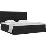  Krevet s od storage s madracem Crna 200 x 200 cm Lažna koža | shoptok.hr