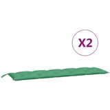  Jastuci za vrtnu klupu 2 kom zelena 180x50x7cm tkanine Oxford | Eponuda.com