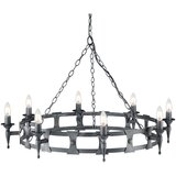 Elstead Lighting Elstead Saxon Lestenec z 8 lučmi, črne barve, srebrne barve, E14, (22099783) Cene
