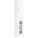 Maison Chic Visoka omara - Komoda - Predalnik visok sijaj bela 34,5x34x180 cm inženirski les, (21722250) Cene