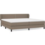  Box spring postelja z vzmetnico taupe 200x200 cm blago, (20999220) | Shoptok.si