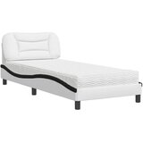 Krevet s madracem Hvar bijelo-crni 80 x 200 cm od umjetne kože | Eponuda.ba