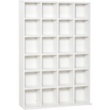 HOMCOM Stenska knjižna omara s 24 po višini nastavljivimi predali 130,5 × 89 × 20 cm, bela, (20754078) Cene