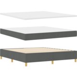  vzmetna postelja z vzmetnico in klopjo temno siva 180x200 cm tkanina, (22083193) | Shoptok.si