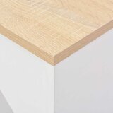  Barski stol s pomičnom policom bijeli 138 x 39 x 110 cm | shoptok.hr