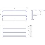  sušač peškira za kupatilski radijator hf sheffield 52x25,6 cm crni | Eponuda.com