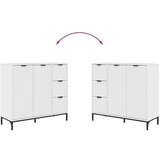 vidaXL Kreveta s ladicama Visoko sjajno bijela 89,5 x 33 x 82 cm | shoptok.hr