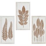 Umjetnički dekor 3 pcs Smeđa i bijela 40 x 40 x 1 5 cm | shoptok.hr
