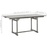  Vrtni blagovaonski stol (120-170) x 80 x 75 cm od drva bagrema | shoptok.hr