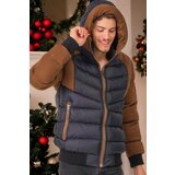 Dewberry M8649 MEN'S COAT-PLAIN NAVY BLUE Cene