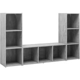 3 TV ormarići 3 kom boja betona 107x35x37 cm konstruirano drvo - Beton siva 3 | shoptok.hr