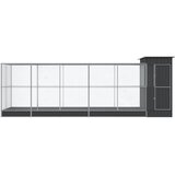  Kavez za ptice s produžetkom srebrni 623x203x216 cm čelični | Eponuda.com