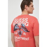 Guess Bombažna kratka majica roza barva | Shoptok.si