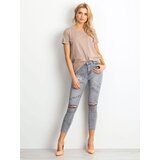 BASIC Feel Good T-shirt-RV-TS-4838.09P-dark beige | Shoptok.si