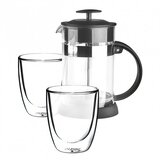 Altom design termo staklene šalice za kavu i čaj Andrea 300 ml (set od 2 čaše) + vrč 800 ml - 020302363 | shoptok.hr