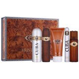 Cuba gold darilni set toaletna voda 100 ml + vodica po bitju 100 ml + gel za prhanje 200 ml + deodorant 200 ml + toaletna voda 35 ml za moške | Shoptok.si