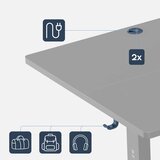 Adler Mark Leader 7.6 Crni Električni podesivi sto 160x80cm | Eponuda.com