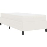 vidaXL Konstrukcija postelje z vzmetnico krema 90 x 190 cm blago, (5000123851) | Shoptok.si
