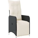 vidaXL Vrtna bistro garnitura 9-delna z blazinami črn poli ratan | Shoptok.si