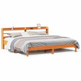Maison Chic Posteljni okvir - Dvoposteljna postelja - Zakonska postelja brez vzmetnice vošč. rjav 180x200 cm borovina-J4582, (21776108) | Shoptok.si