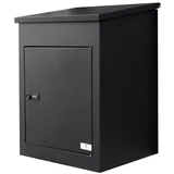 LOCKSTAR PACZKOMAT SKRZYNKA NA PACZKI 44X34X55CM STALOWA SKRZYNIA mailbox Black Parcel drop box Metal