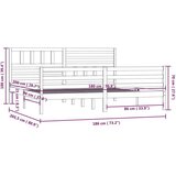  Za krevet od masivnog drva bijeli 180 x 200 cm 6FT bračni | shoptok.hr