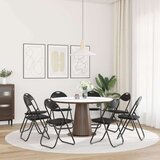  Zložljiva stolica 8 pcs Črna 48 x 43,5 x 81 cm Umjetno usnje, (5000296660) | Shoptok.si