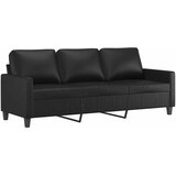 Trosjed s tabureom crni 180 cm od umjetne kože | shoptok.hr