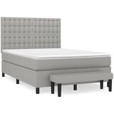  s oprugama i madracem svjetlosivi 140x190 cm od tkanine | shoptok.hr