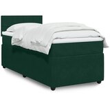 Box spring krevet s madracem tamnozeleni 100x200 cm baršunasti | shoptok.hr