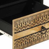  Krevetni ormarić crni 40x33x46 cm Puno grubo drvo Mango | shoptok.hr