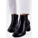 Gemre Black block-heeled ankle boots eco-leather Durnatel | shoptok.hr