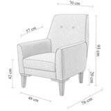 Atelier Del Sofa fotelja vina grey walnut