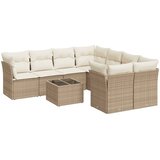  9-dijelni set vrtnih sofa s jastucima bež od poliratana | shoptok.hr