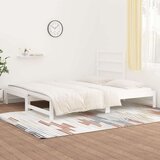  Izvlečna dnevna postelja bela 2x(90x200) cm trdna borovina, (20723786) | Shoptok.si